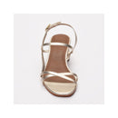 Graciela Platinum Heeled Sandals