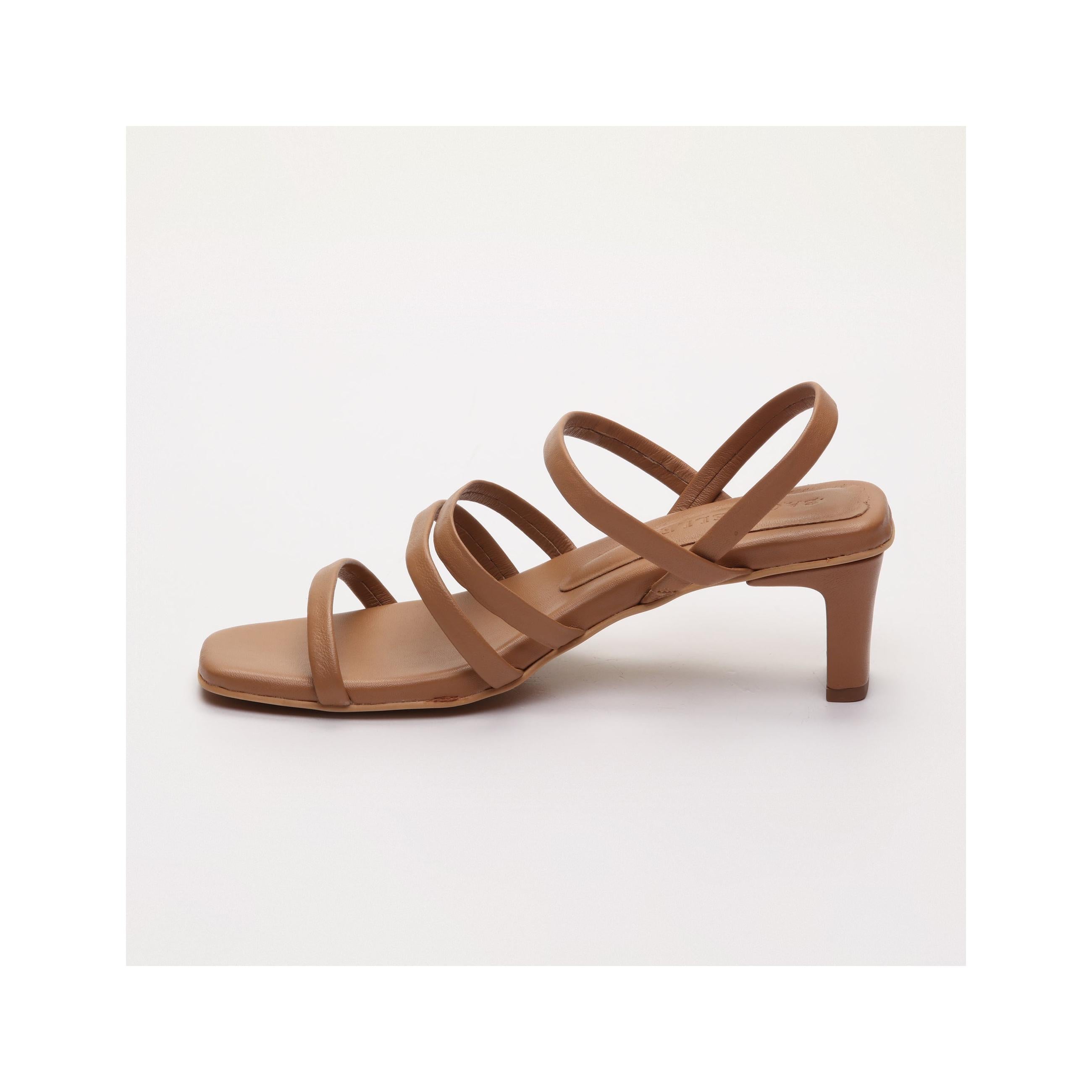 Sandalias de Tacón Grey - Camel