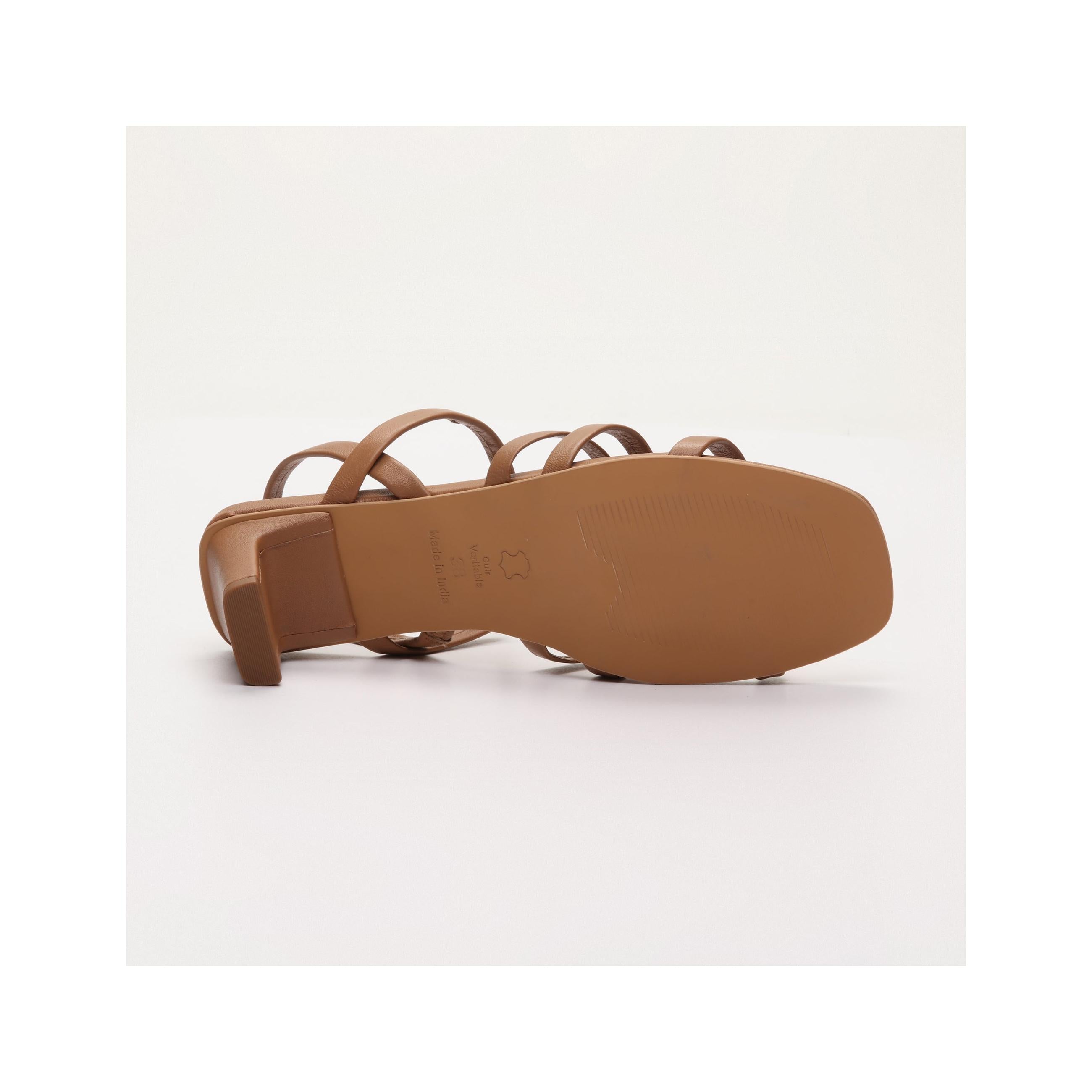 Sandalias de Tacón Grey - Camel