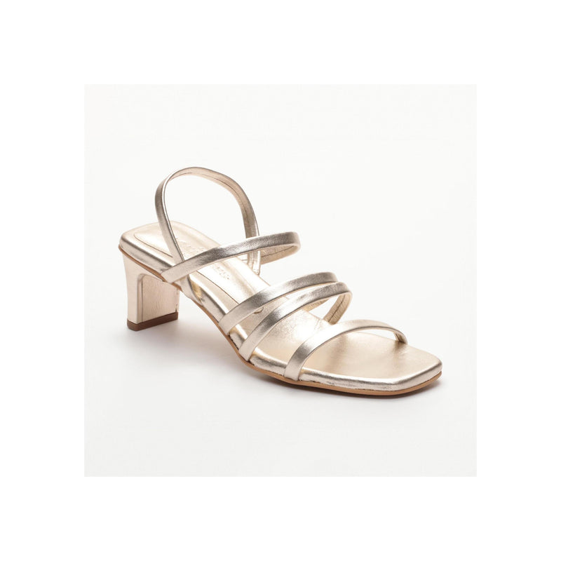 Sandalias Tacón Gris - Platino