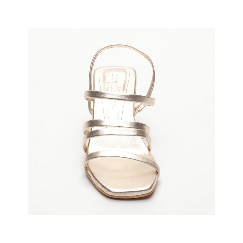Sandalias Tacón Gris - Platino