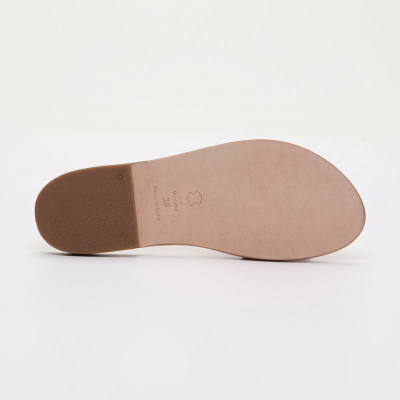 York Sandals - Light Gold Croco