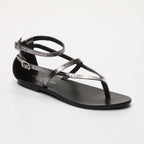 Les Bagatelles - Mosholu Sandals - Pewter Croco
