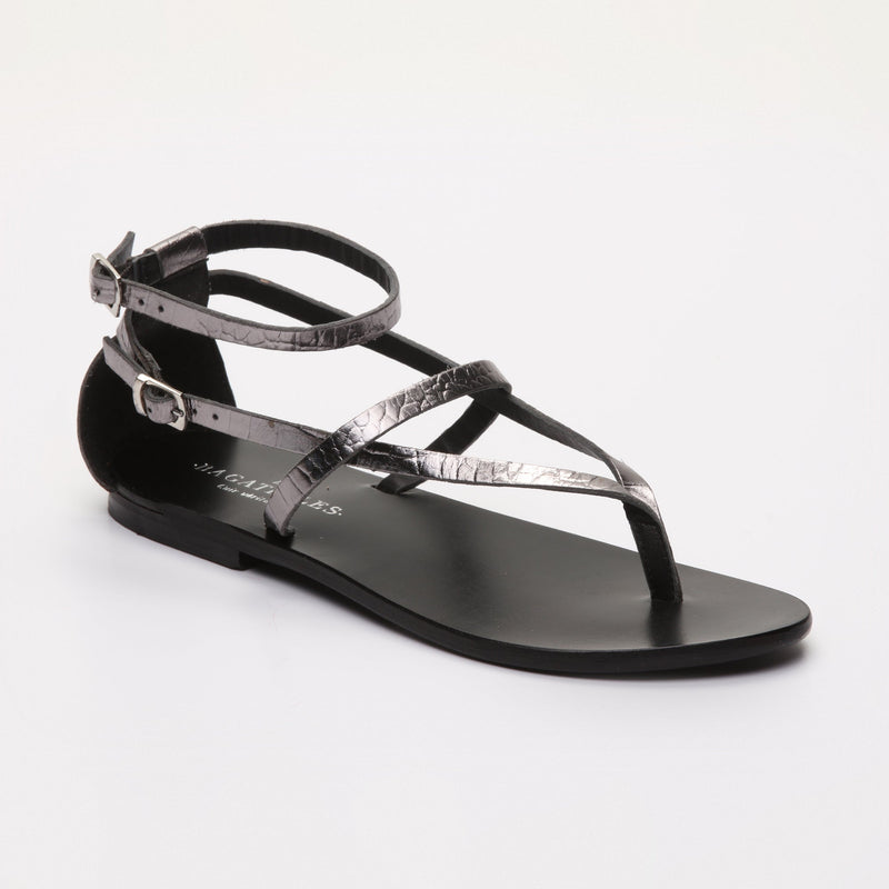 Les Bagatelles - Sandalias Mosholu - Pewter Croco