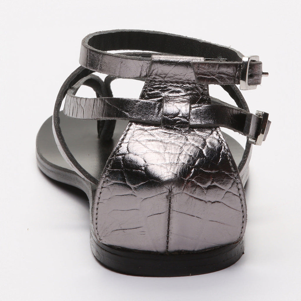 Les Bagatelles - Mosholu Sandals - Pewter Croco