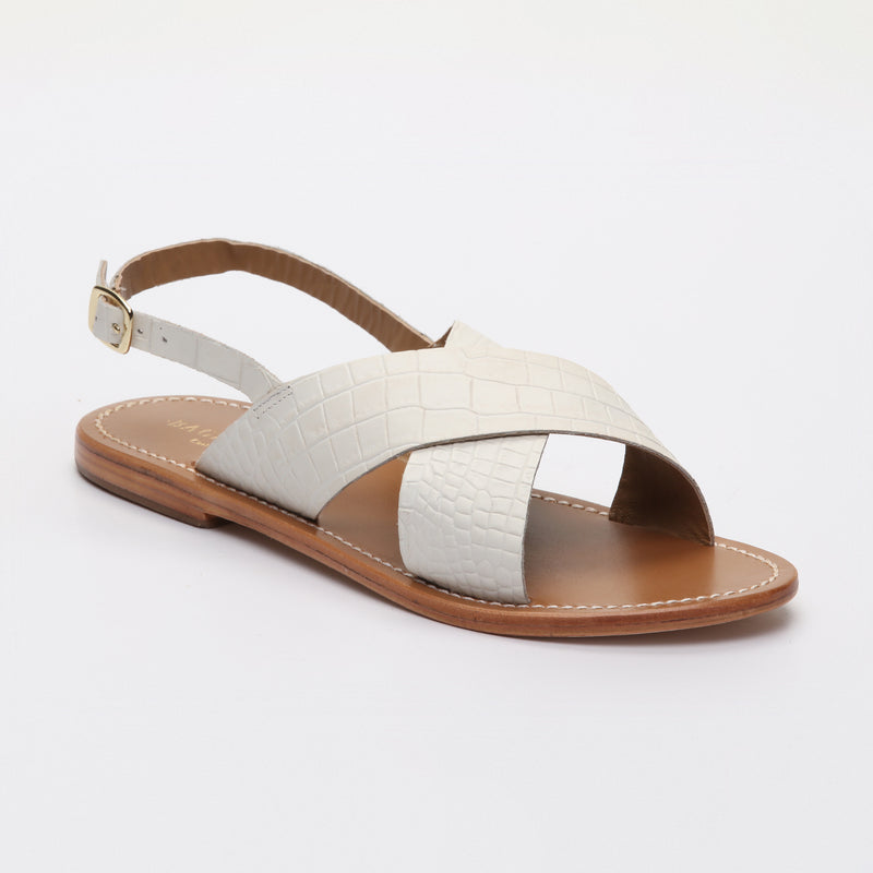 Sandales Sibella - Blanc Croco