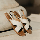 Sandales Sibella - Blanc Croco