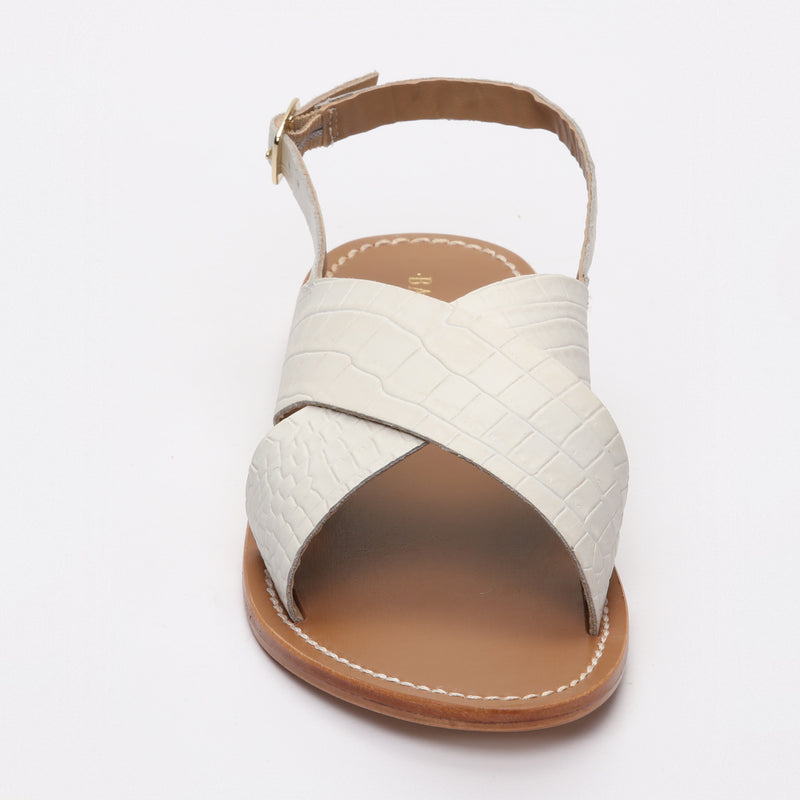 Sandales Sibella - Blanc Croco