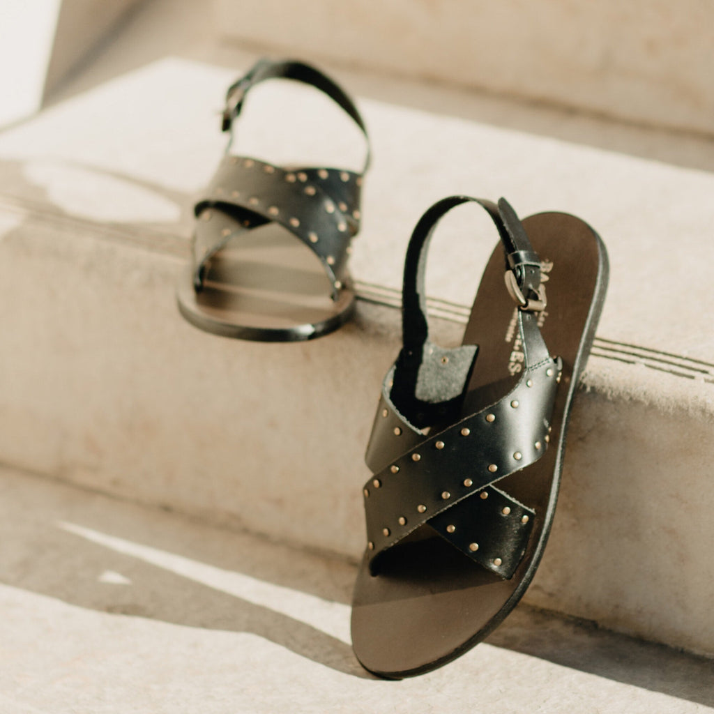 Les Bagatelles - Waylon Flat Sandals - Black