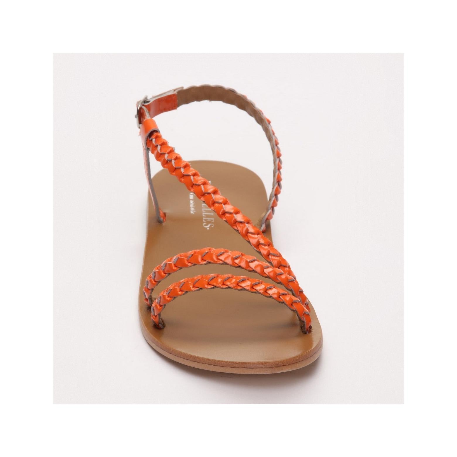 Les Bagatelles - Abinaya Sandals - Fluorescent Orange