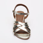 Les Bagatelles - Sandales Talons Uma - Light Gold Croco