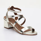 Sandales Talons Izusa - Light Gold Croco
