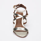 Les Bagatelles - Izusa Heeled Sandals - Light Gold Croco