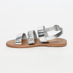 Les Bagatelles - Sandales Plates Cavery Silver