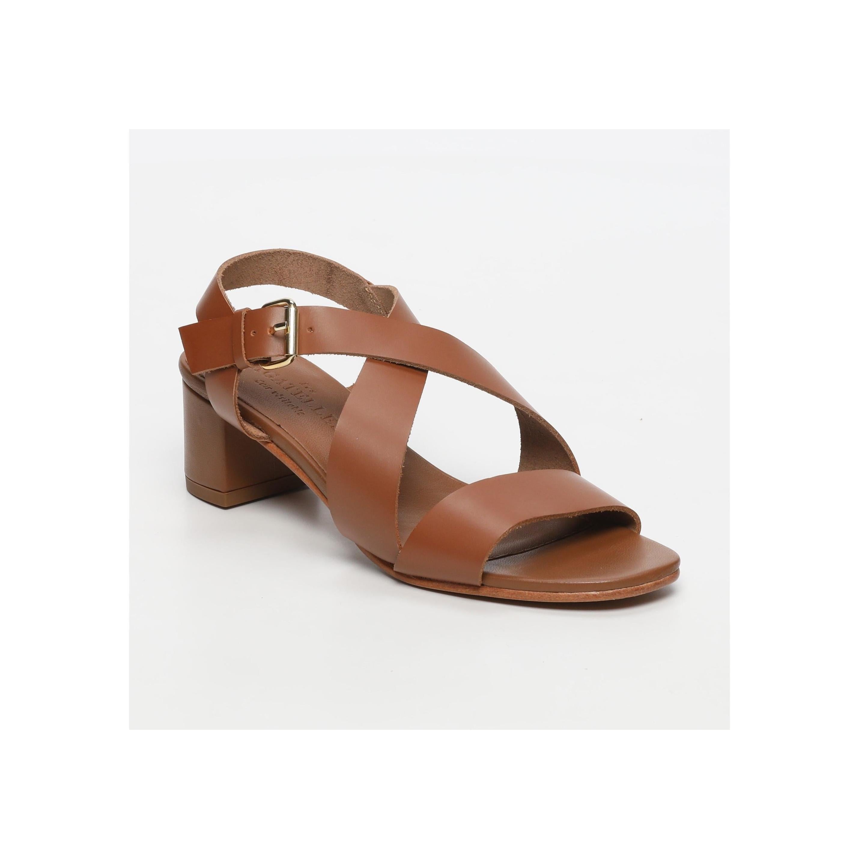 Les Bagatelles - Sandales Talons Genesis - Camel