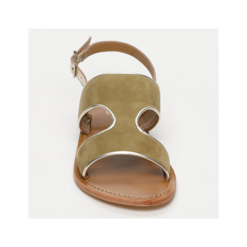 Vernon Sandals - Olive and Gold