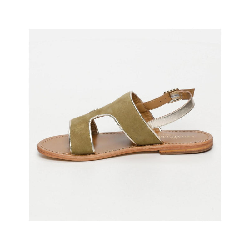 Vernon Sandals - Olive and Gold