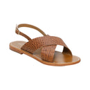 Sibella Tan Croco Sandals