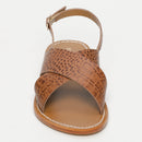 Sibella Tan Croco Sandals