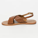 Sibella Tan Croco Sandals