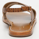 Sibella Tan Croco Sandals