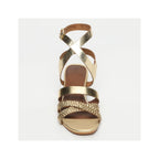 Diascia Heeled Sandals - Dark Gold