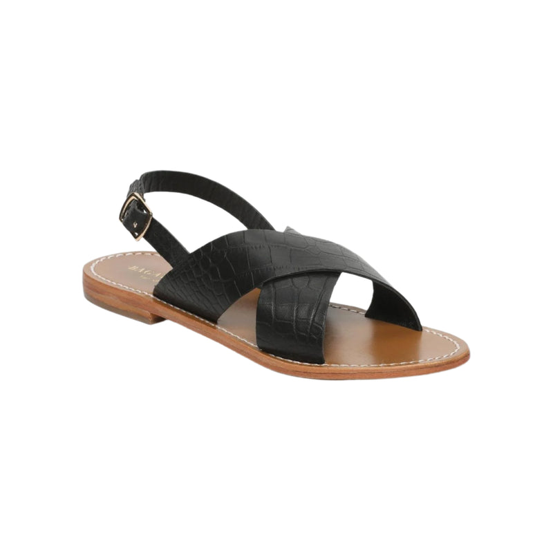 Sandalias Acoyte - Croco Negro