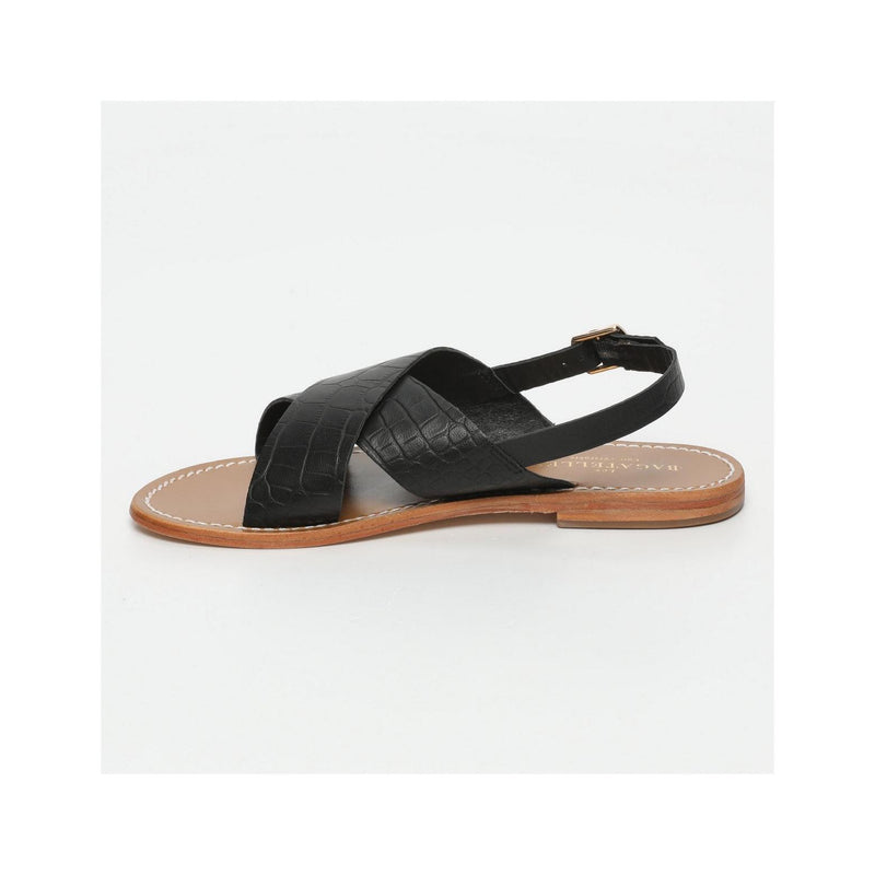 Sandalias Acoyte - Croco Negro