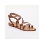 Malini Sandals - Croco Camel