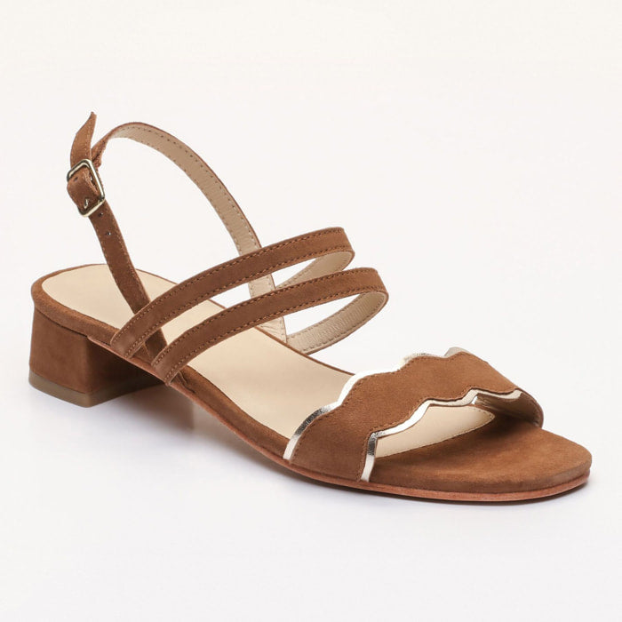 Sandales Fanny - Camel+Gold