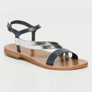 Sandalias Liliana – Azul Marino + Plata