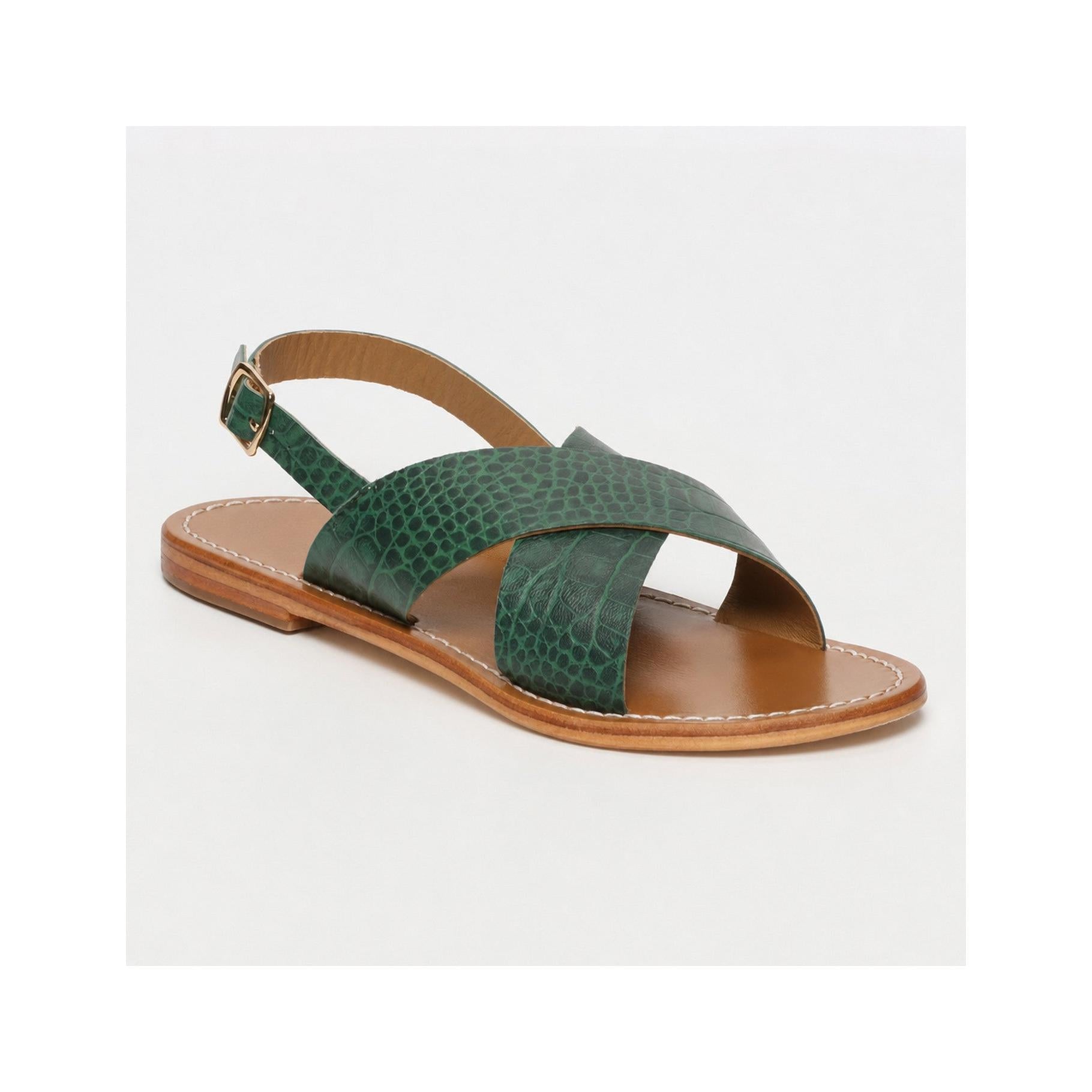 Sandalias Acoyte - Croco Verde