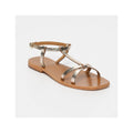 Sandalias Iness - Croco dorado claro
