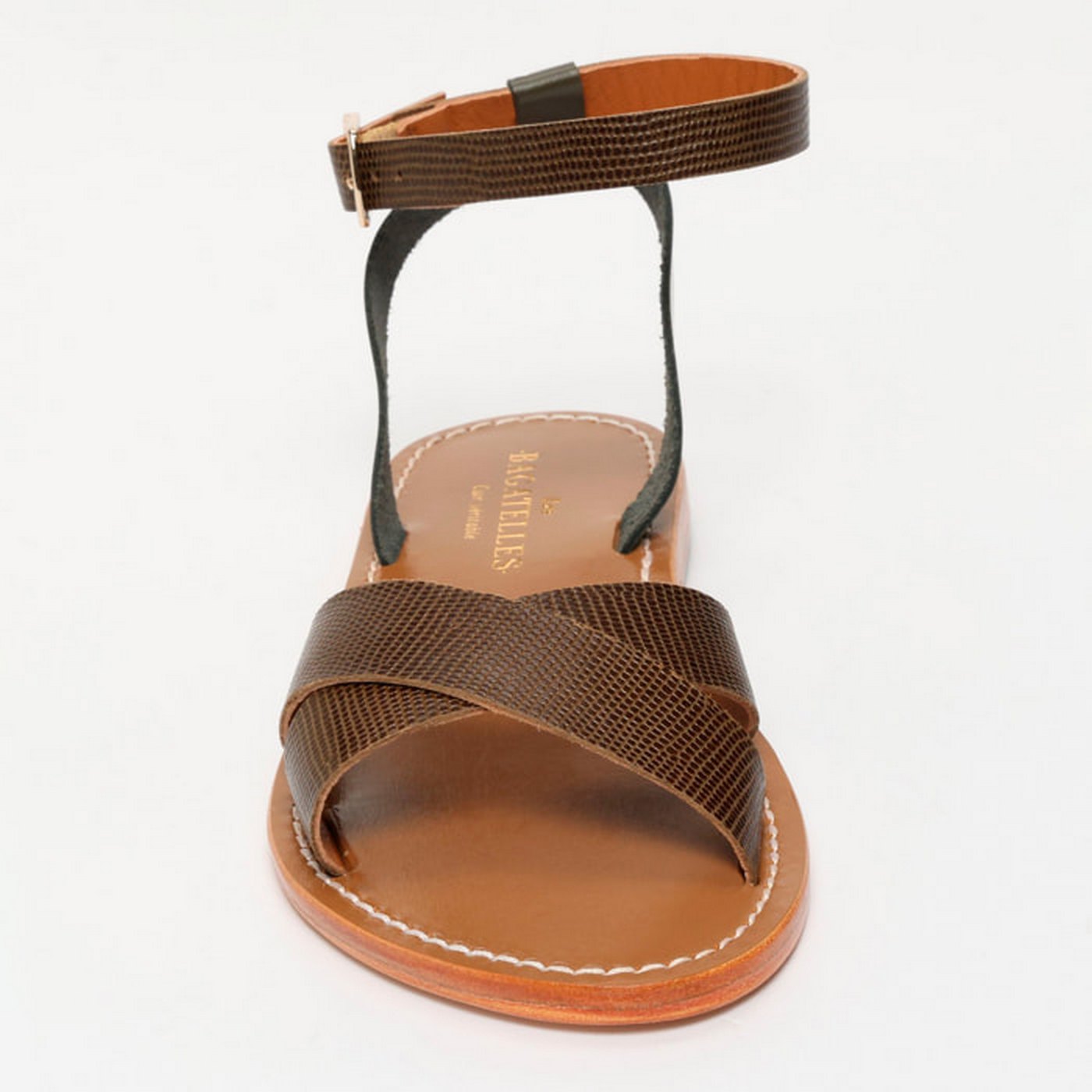 Sandalias Brione - Kaki Lagarto/Kaki Oscuro