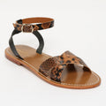 Sandalias Brione - Brown Snake/Negro