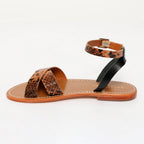 Sandalias Brione - Brown Snake/Negro