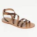 Malini Sandals - Brown Snake