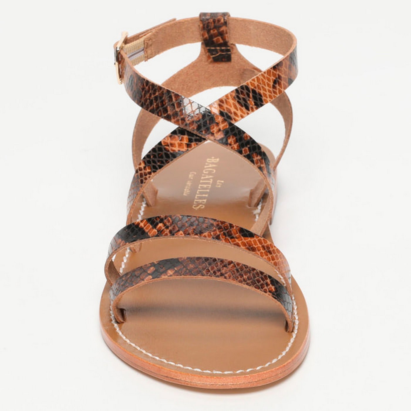 Malini Sandals - Brown Snake