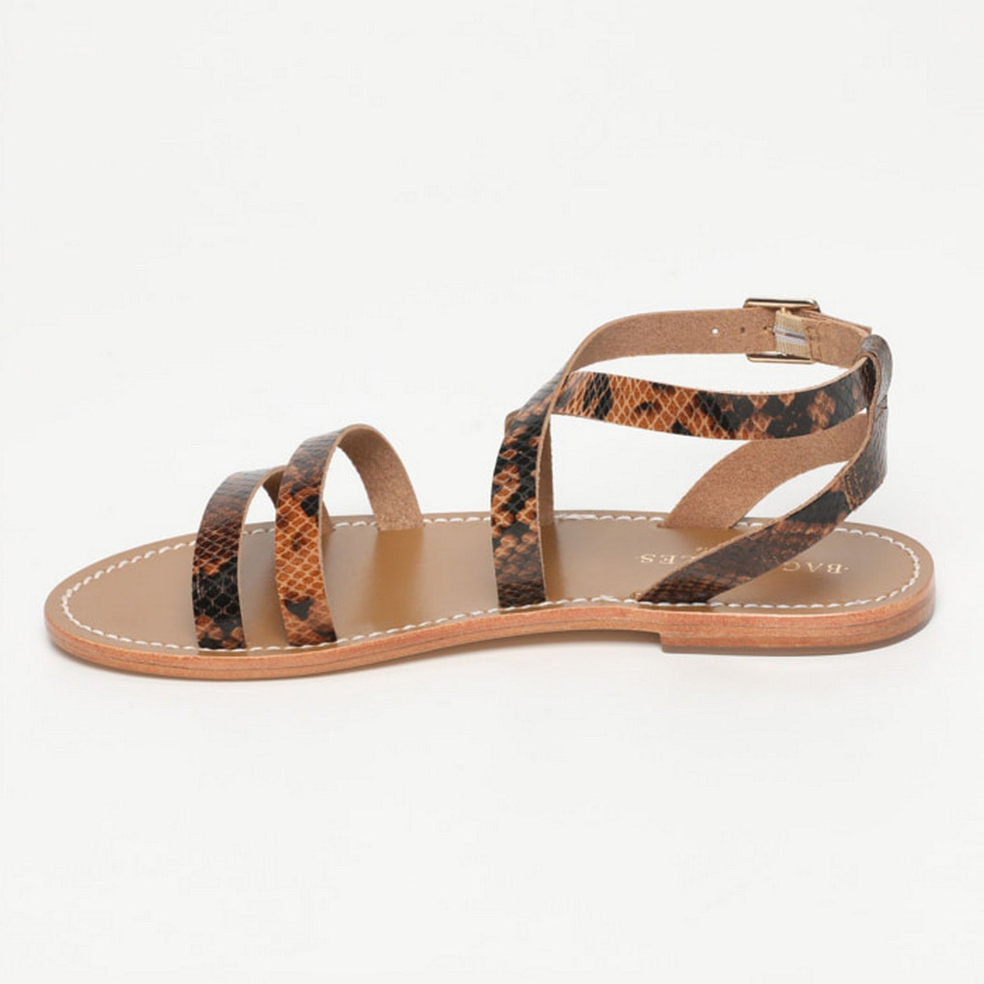 Malini Sandals - Brown Snake