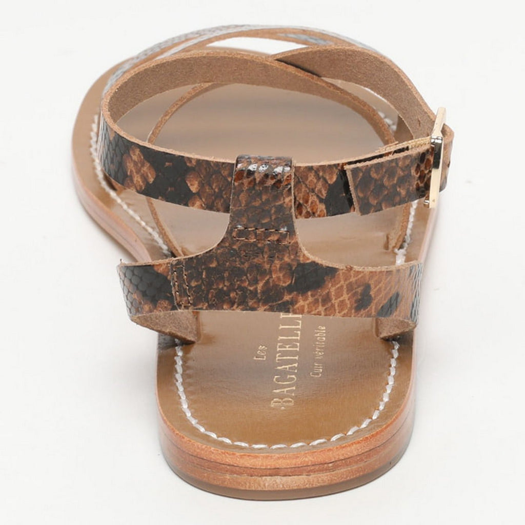 Malini Sandals - Brown Snake