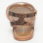 Malini Sandals - Brown Snake
