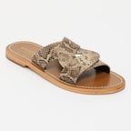 Aditri Sandals - Beige Snake