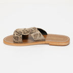 Aditri Sandals - Beige Snake