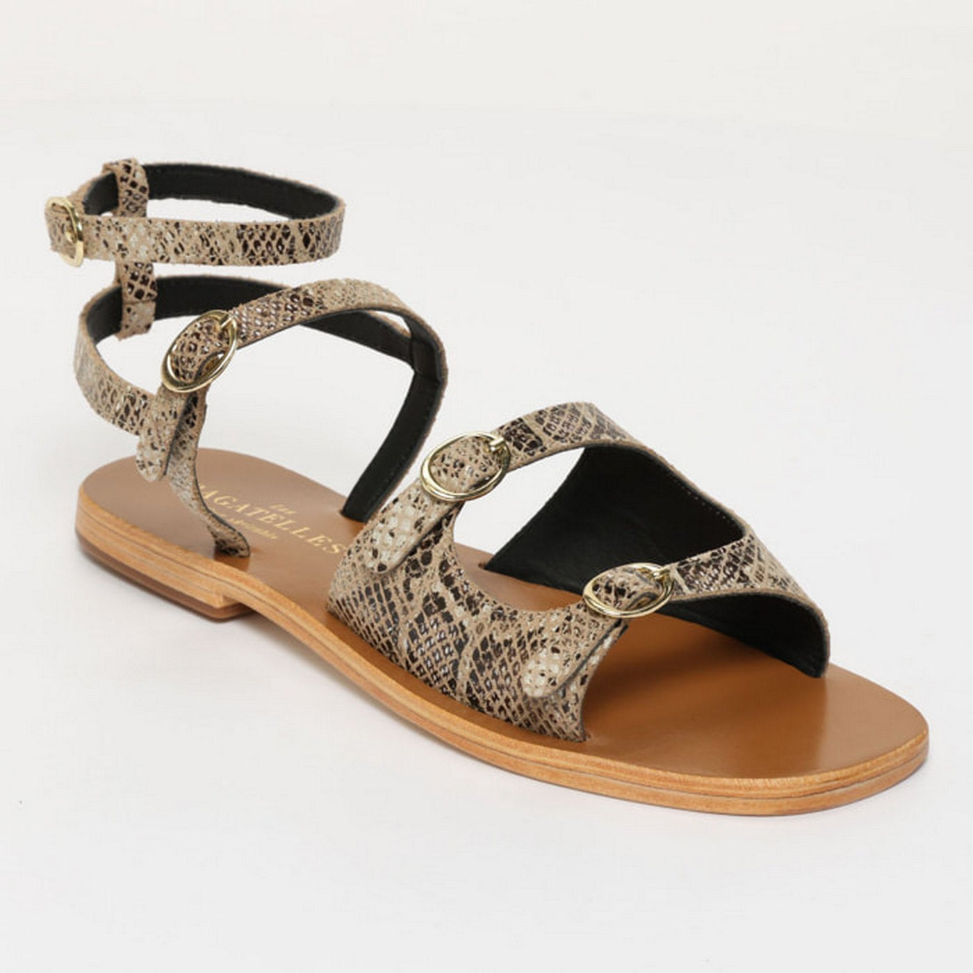 Parme Sandals - Beige Snake