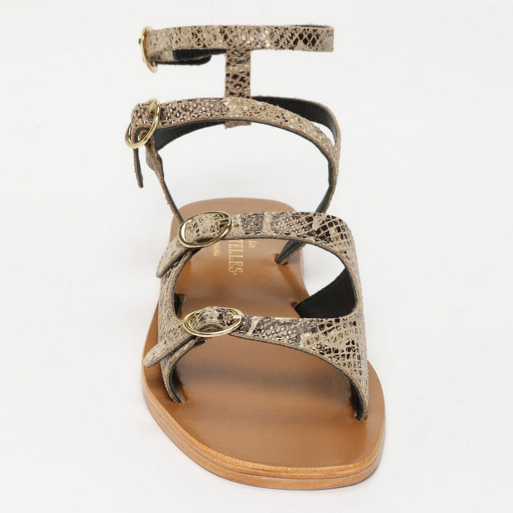 Parme Sandals - Beige Snake