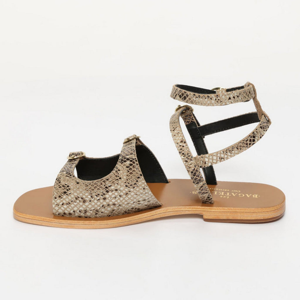 Parme Sandals - Beige Snake