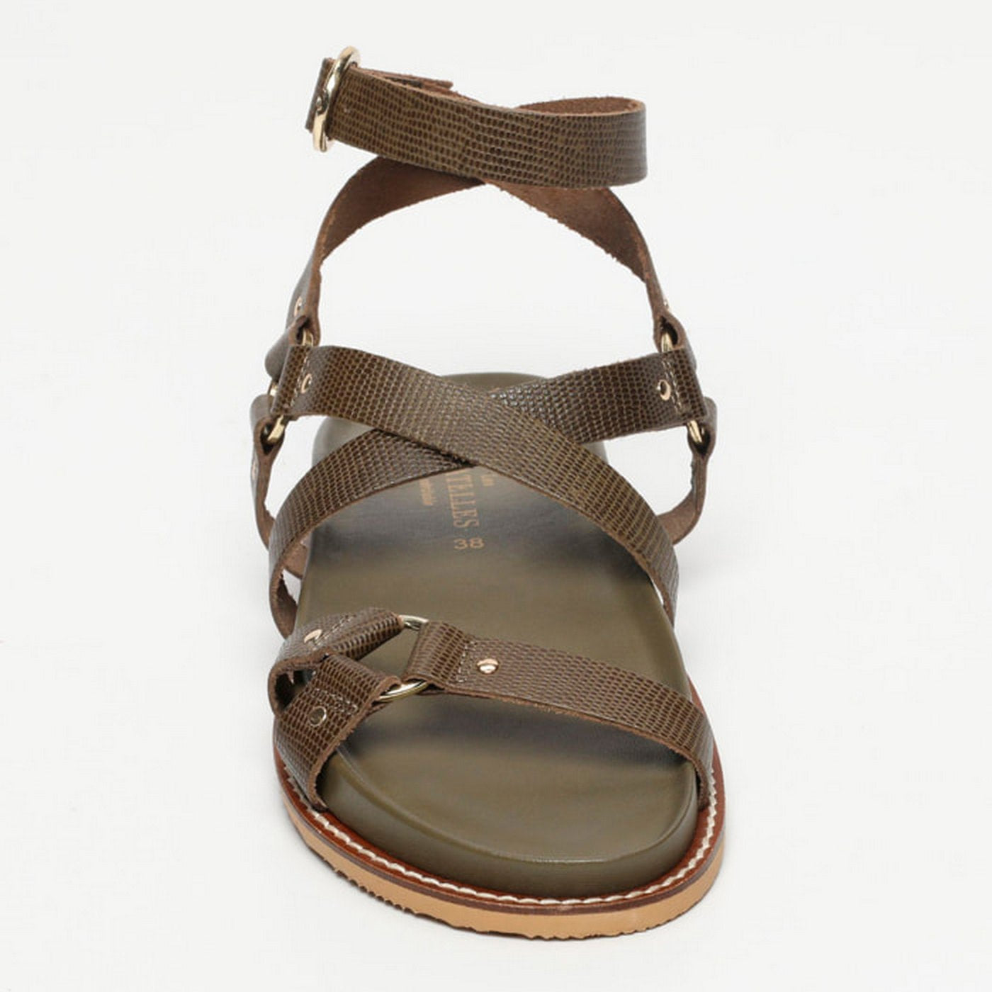 Sandalias Mira - Caqui Lagarto