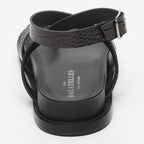 Sandalias Pastora - Negro Charol Croco