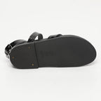 Sandalias Pastora - Negro Charol Croco