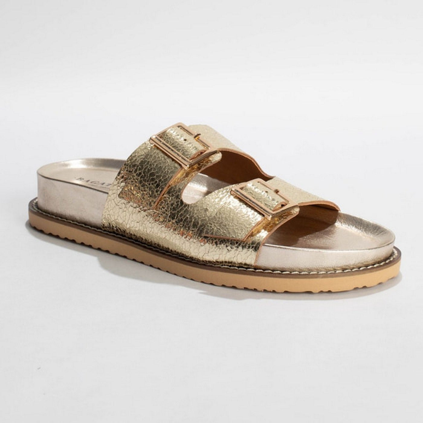 Sandalias Sarevie - Dorado Craquelado